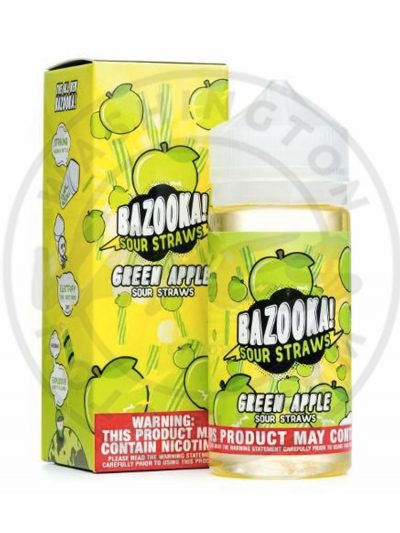 Bazooka Green Apple Sour Straws 100ml