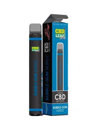CBD Leaf Disposable Vape Device Bubble-Gum Nerdz WV