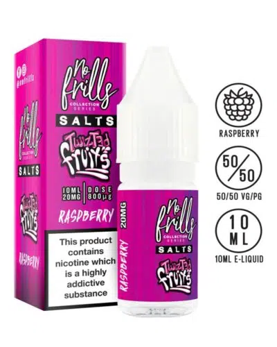 No Frills Salts - Twisted Fruits: Raspberry Nic Salt 10ml - WV