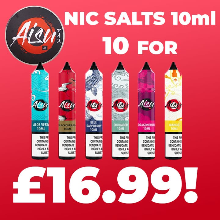 Aisu Nic Salts Multi-Buy Deal - Any 10 for Just £16.99!